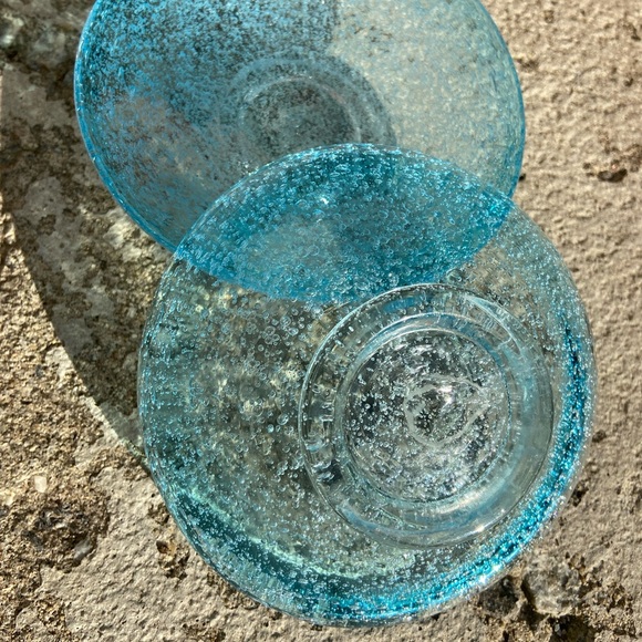 2 Hand Blown Glass Dishes - Picture 2 of 5